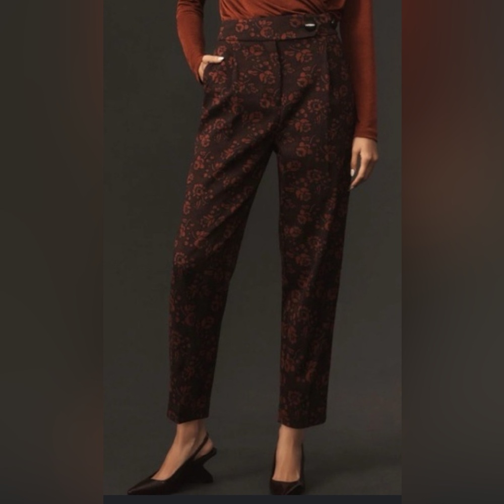 Maeve Jacquard High-Rise Trousers size 2